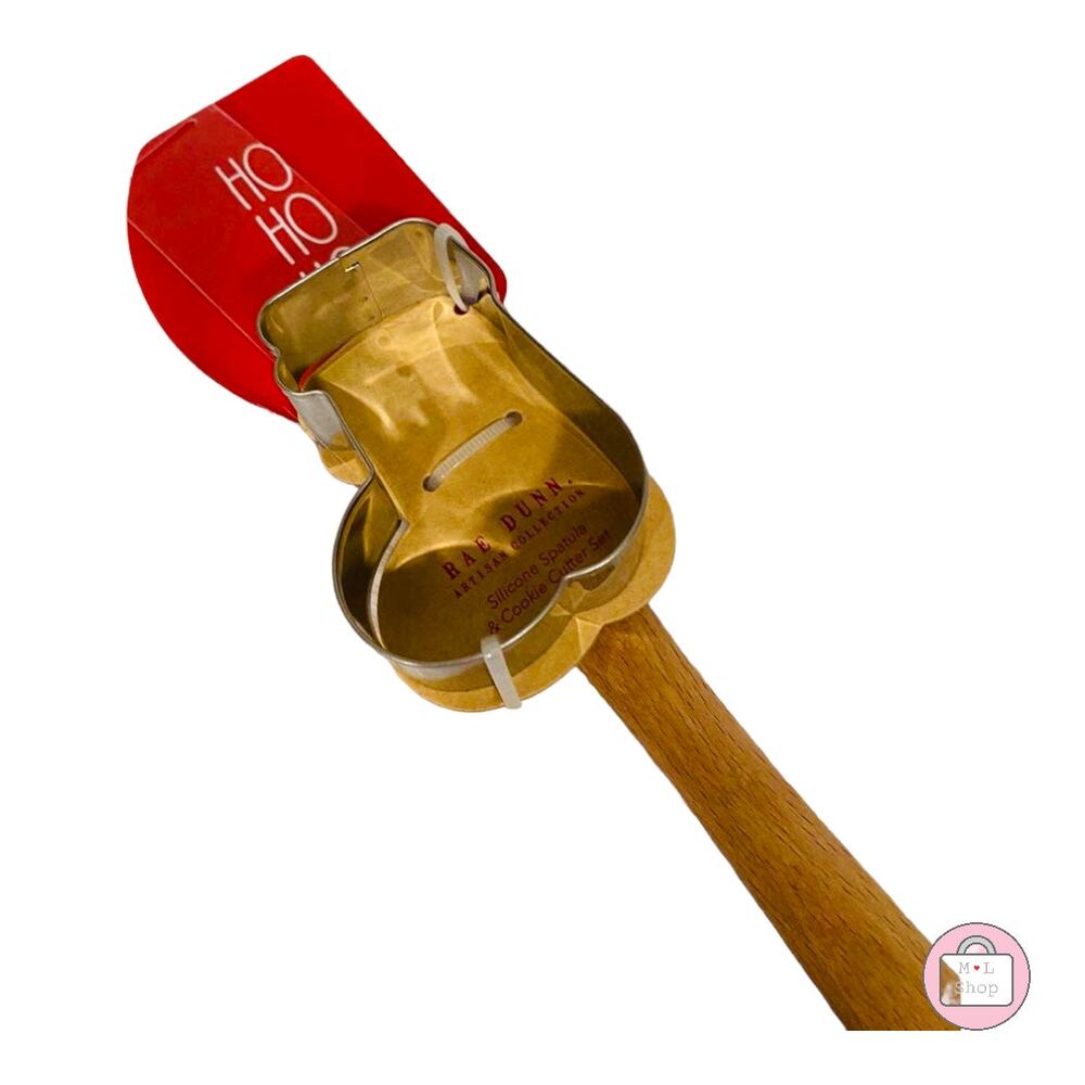 Rae Dunn Holiday HO HO HO Spatula and Stocking Cookie Cutter